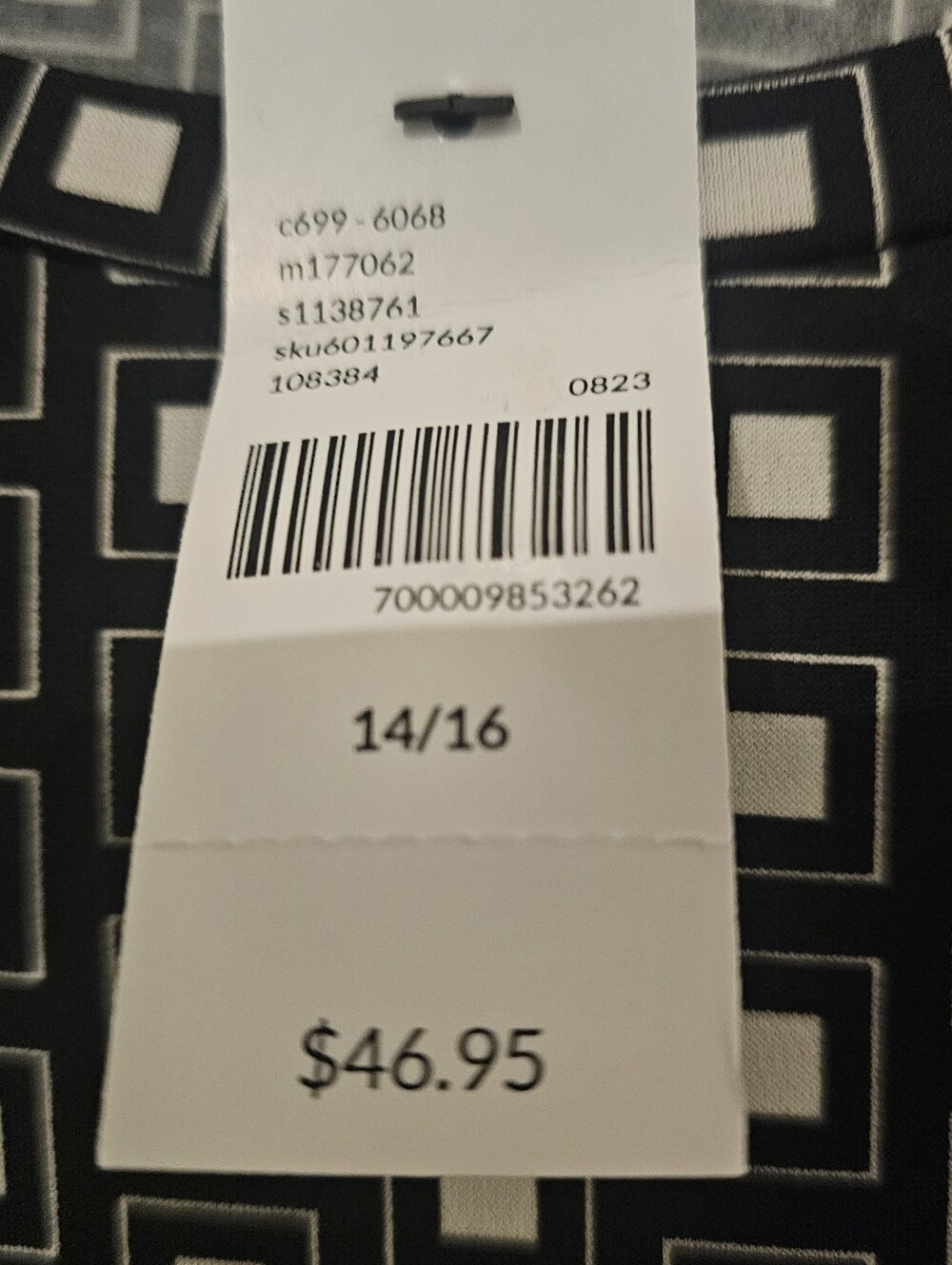 NWT Lane Bryant Black & White Geometric Tunic Blouse - Picture 11 of 11